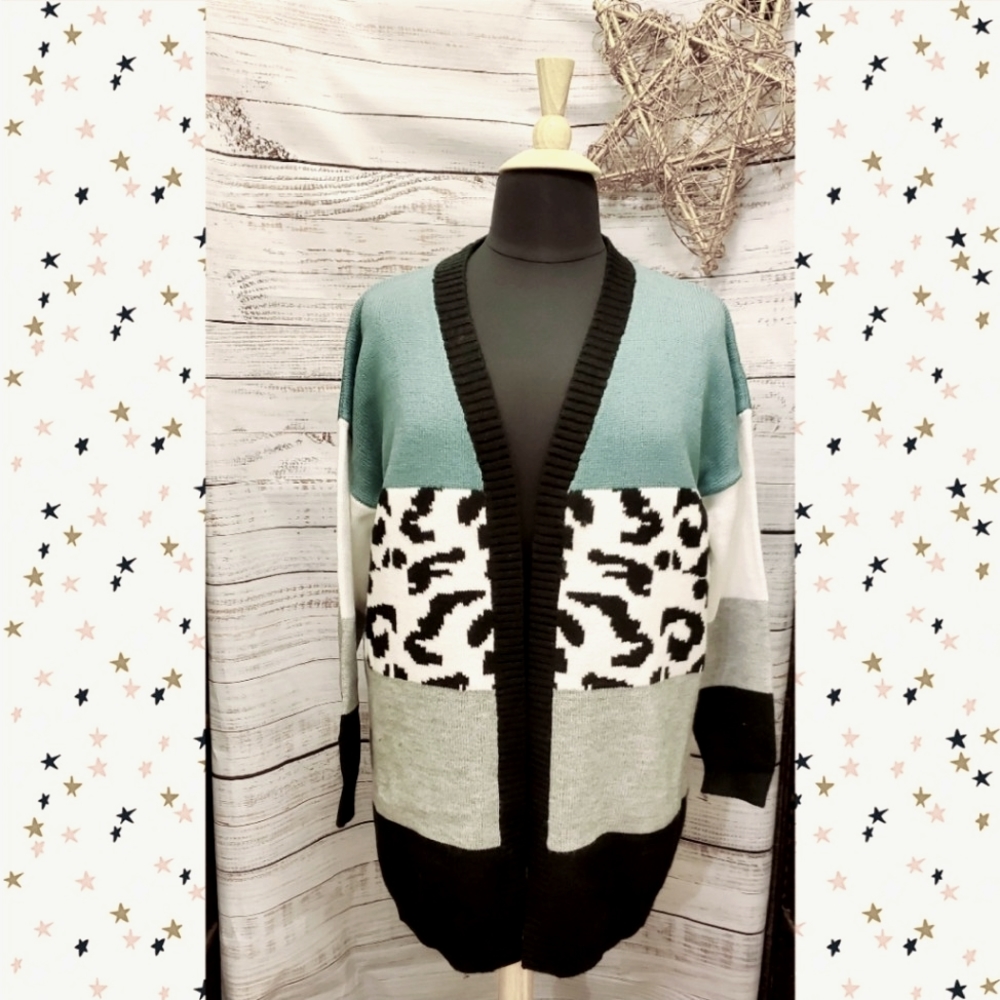 LORALETTE Emmy Colorblock Cardigan SZ 18/20 NWT